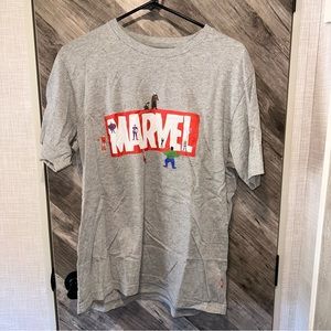Uniqlo Men’s Marvel Graphic T-Shirt Short Sleeve Tee Grey Large MCU